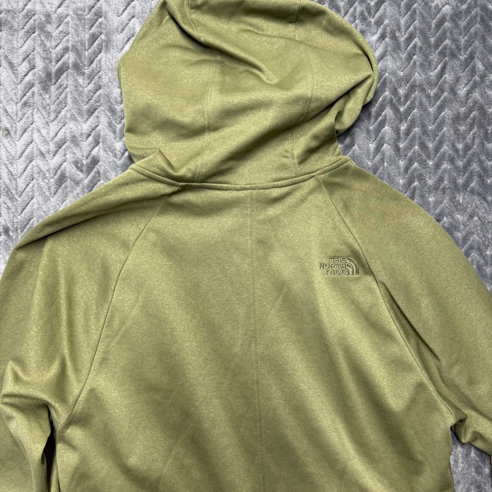The North Face Full Zip Hoodie M Green Fleece Lined Hooded Jacket (2098) - Picture 10 of 15